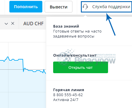 Связь со службой поддержки